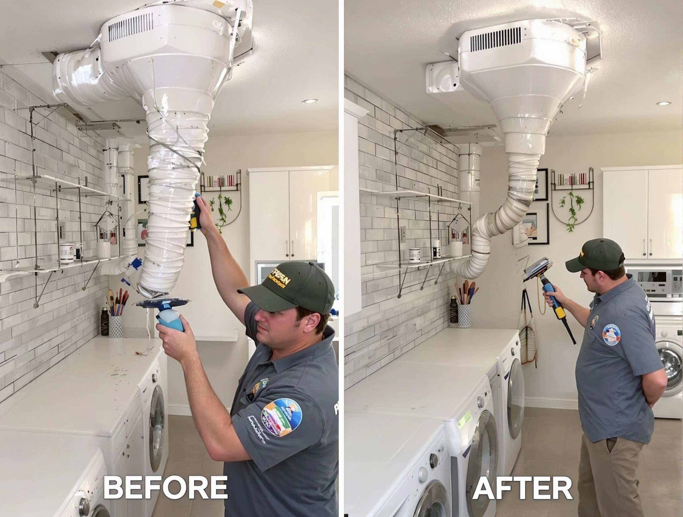 Professional dryer exhaust vent cleaning by Woods Cross Dryer Vent Cleaning in Woods Cross