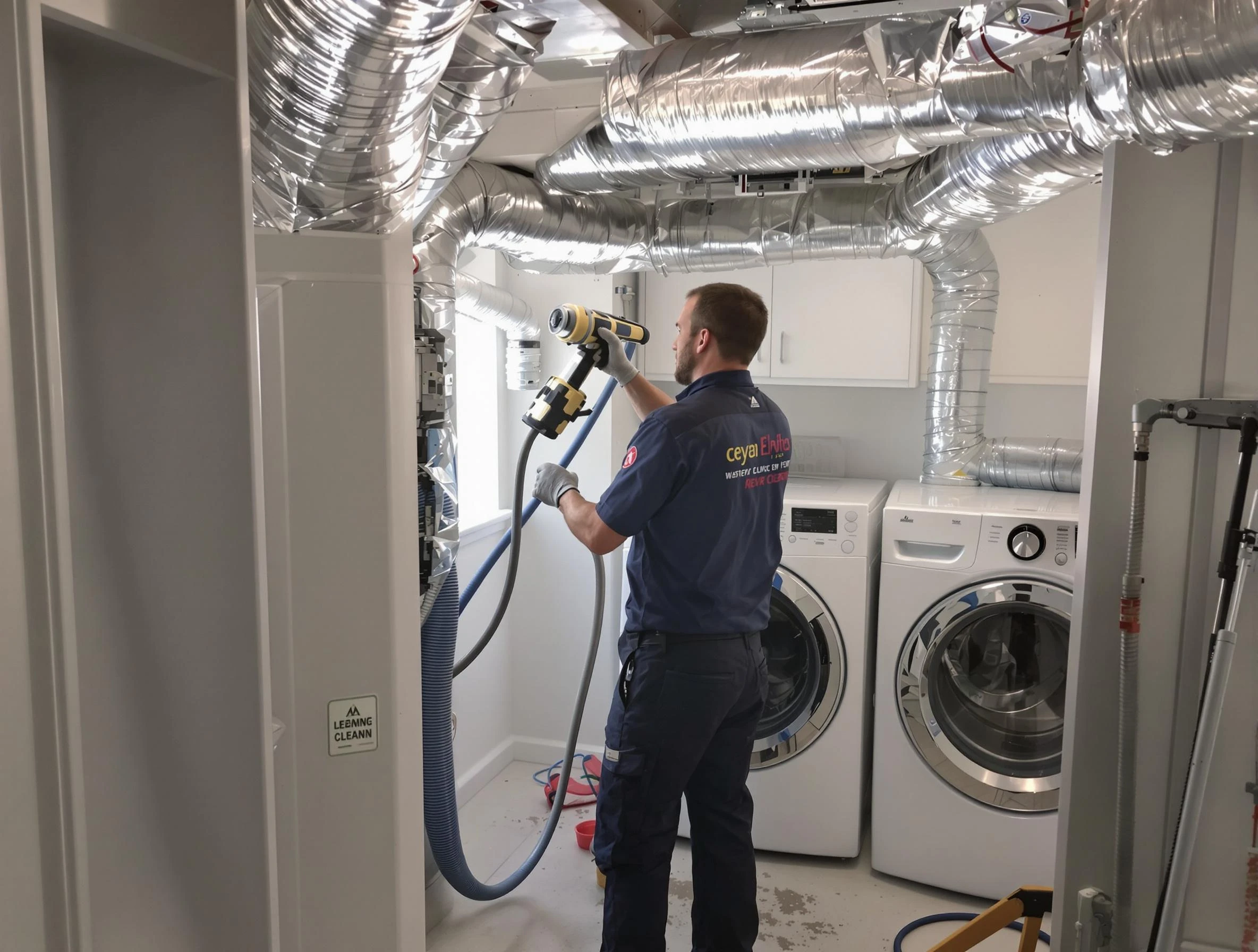 Woods Cross Dryer Vent Cleaning specialist using advanced equipment for thorough duct cleaning in Woods Cross