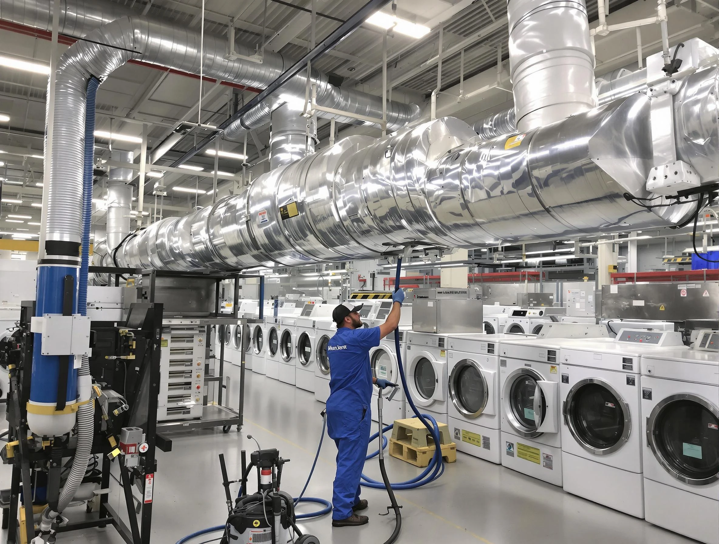 Woods Cross Dryer Vent Cleaning team performing heavy-duty industrial dryer vent cleaning in Woods Cross